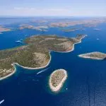 Luftaufnahme des Nationalparks Kornati.