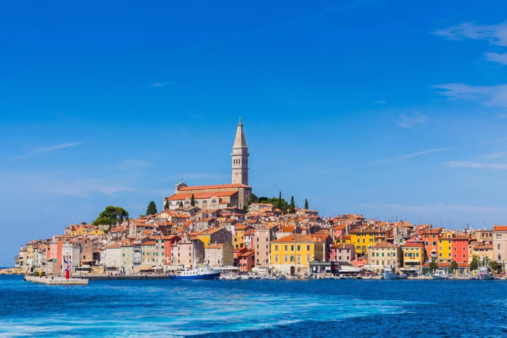 Rovinj, beautiful old town in Istria of Croatia, Europe.