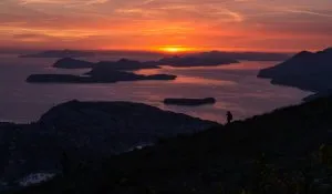Zonsondergang over de Elaphiti eilanden