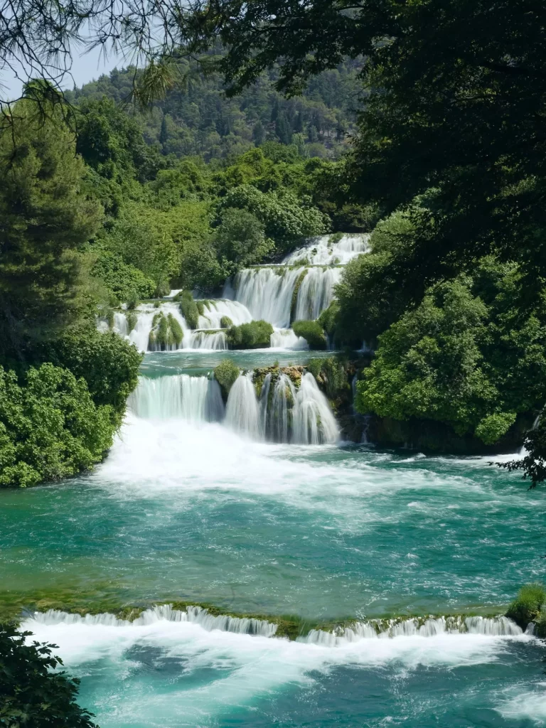 Waterval in Krka Nationaalpark Kroatië
