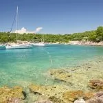 Yachts anchored by Pakleni or Paklinski islands, Hvar, Croatia